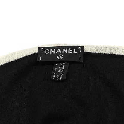 Chanel Cashmere Silk CC Scarf Black 3 of 4