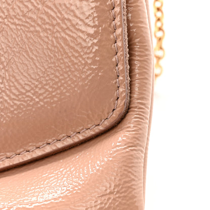 Saint Laurent Patent Calfskin Belle de Jour Chain Clutch Pink 13 of 17