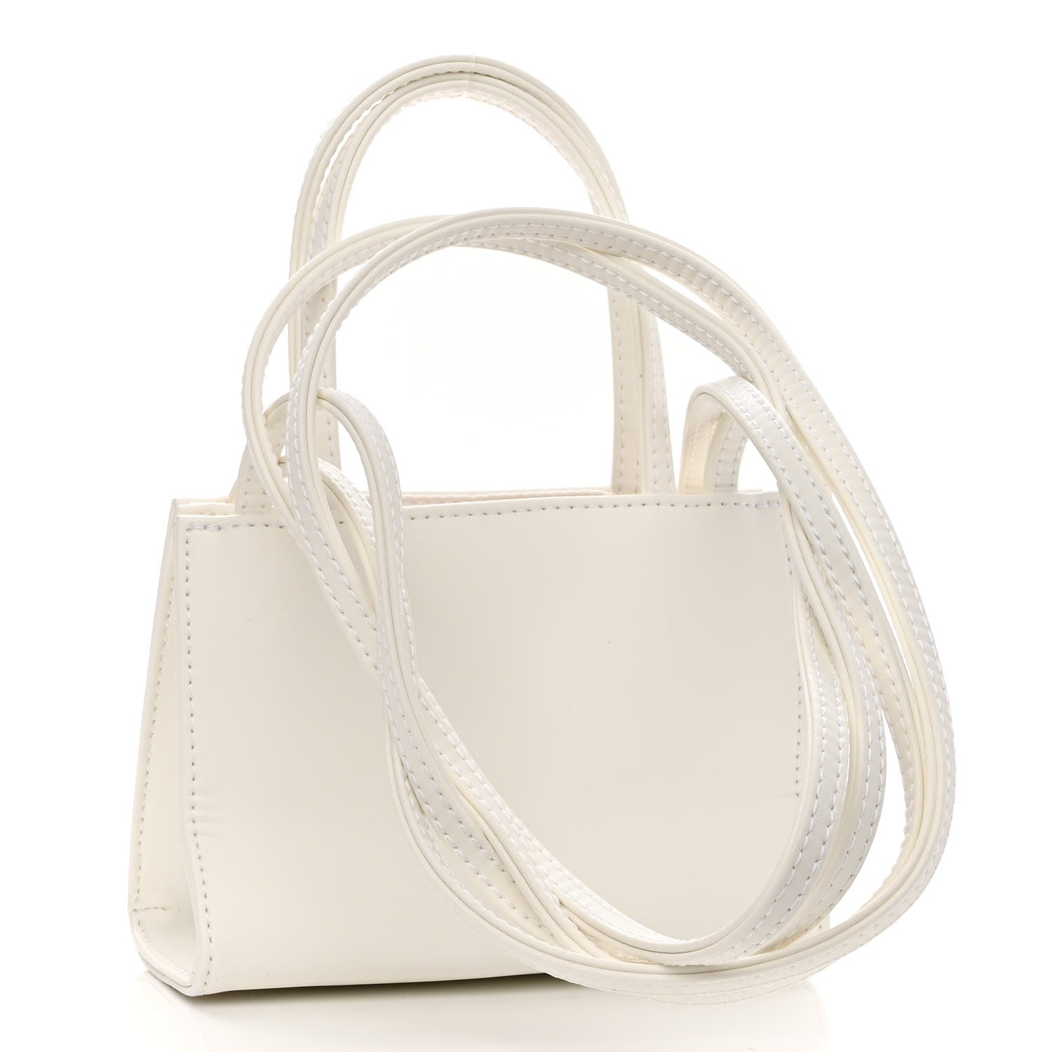 Telfar Vegan Leather Small Shopping Bag White 3 of 10
