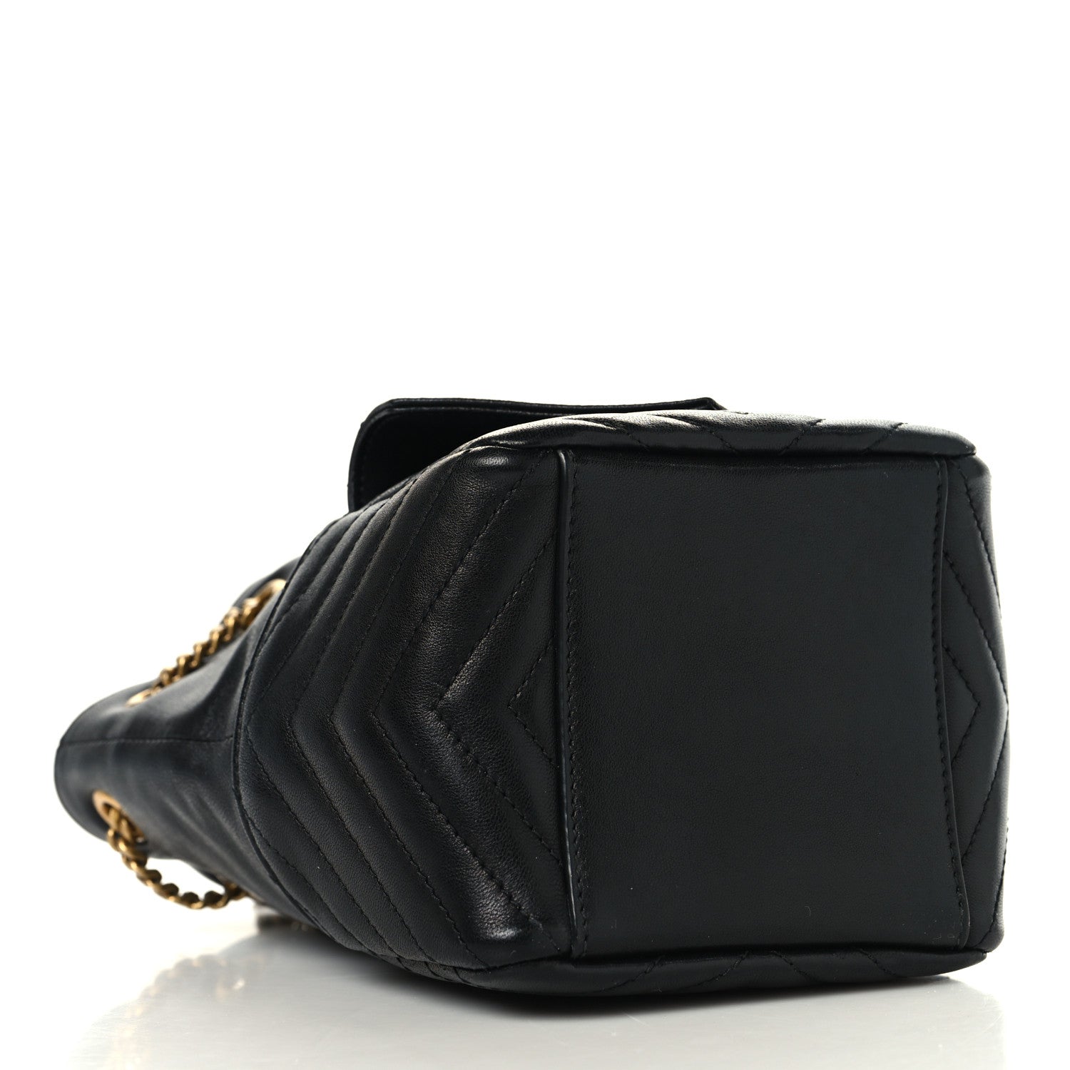 Saint Laurent Lambskin Matelasse Monogram Joe Nano Bucket Bag Black 4 of 10