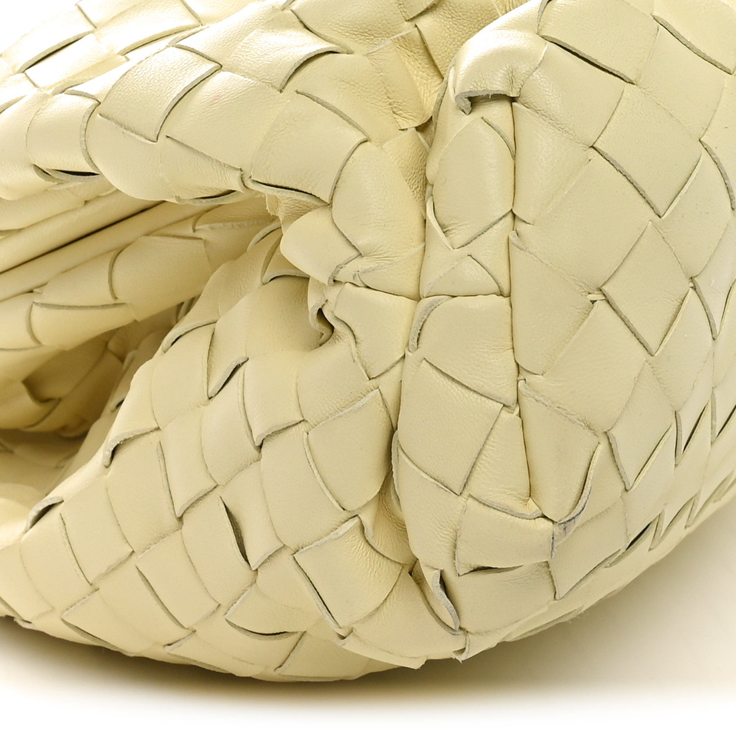 Bottega Veneta Nappa Maxi Intrecciato The Pouch Oversized Clutch Ice Cream 10 of 11
