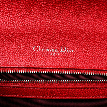 Christian Dior Grained Calfskin Small Diorama Flap Bag Red 6 of 10