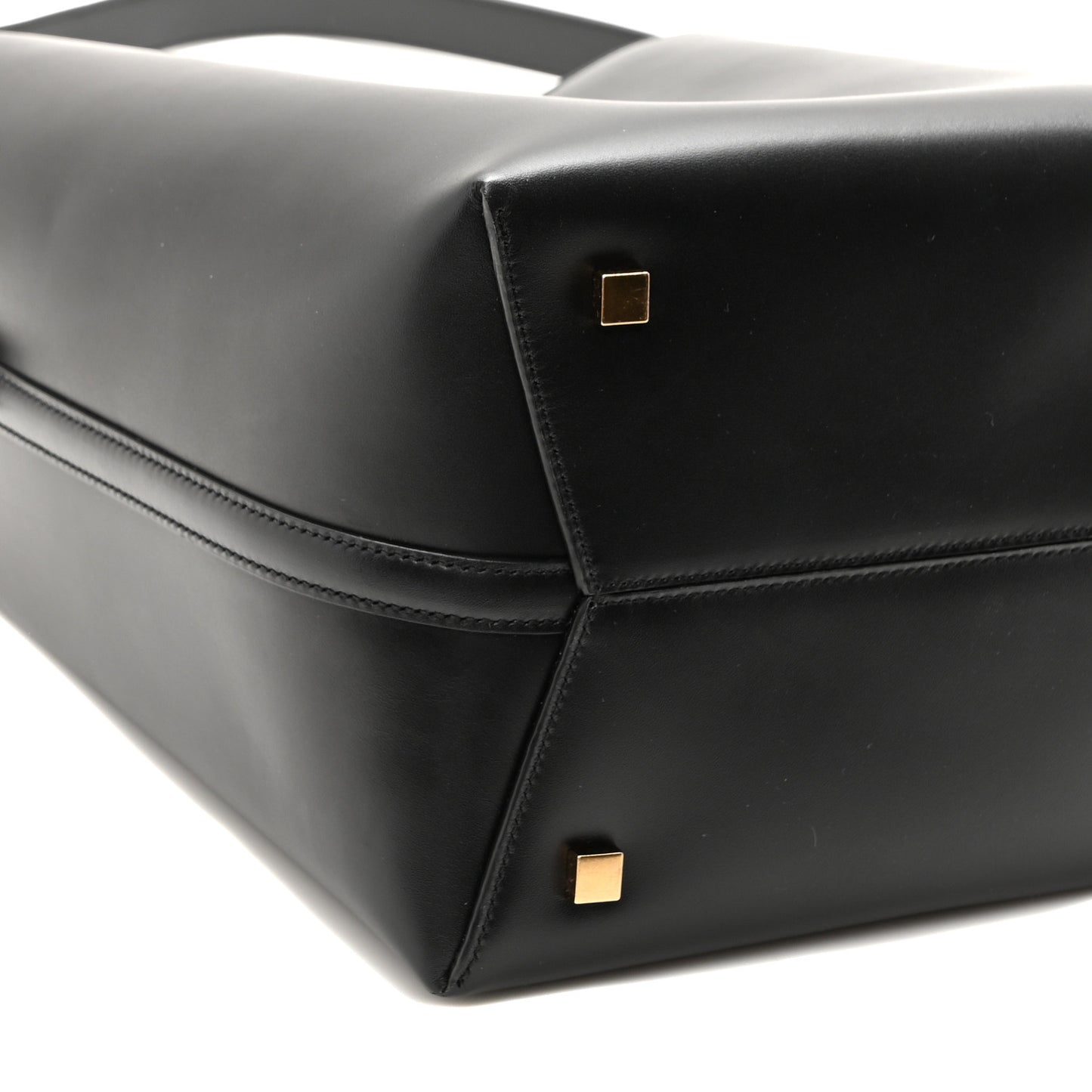 Smooth Shiny Calfskin Monogram Le 37 Bucket Bag Black