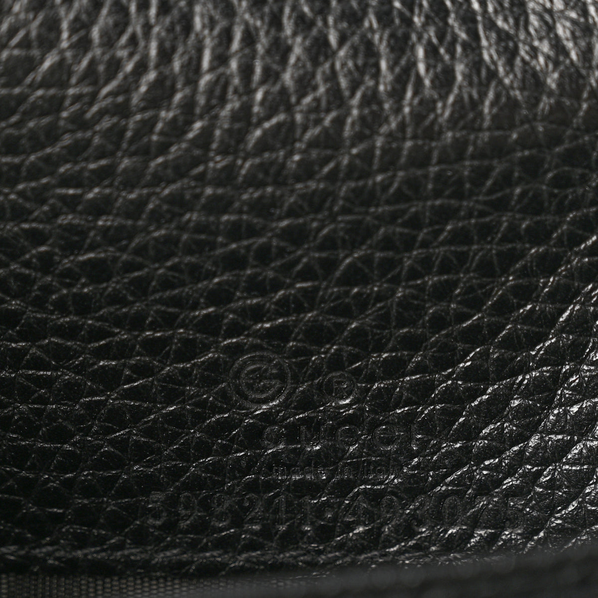 Gucci Pebbled Calfskin Soho Wallet On Chain Black 6 of 9