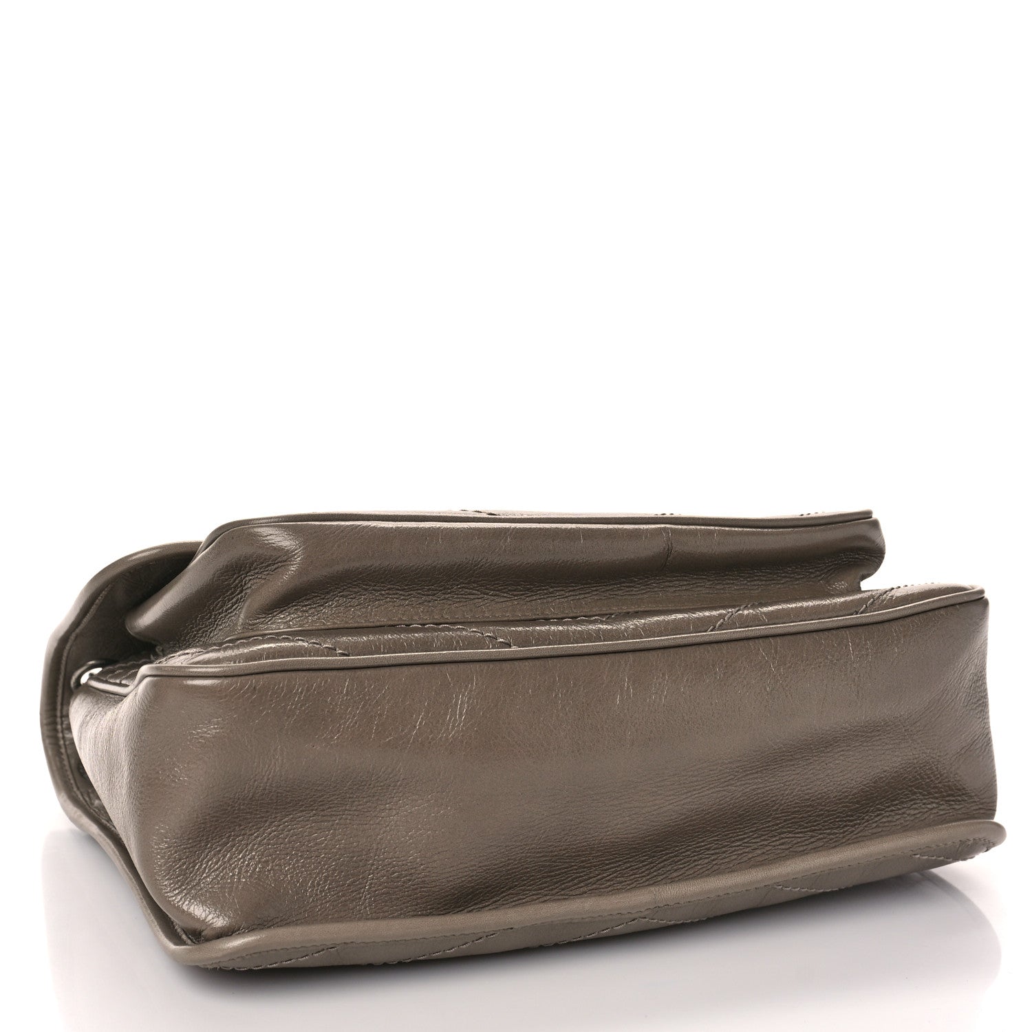Saint Laurent Crinkled Calfskin Matelasse Monogram Medium Niki Chain Satchel Light Taupe 4 of 8