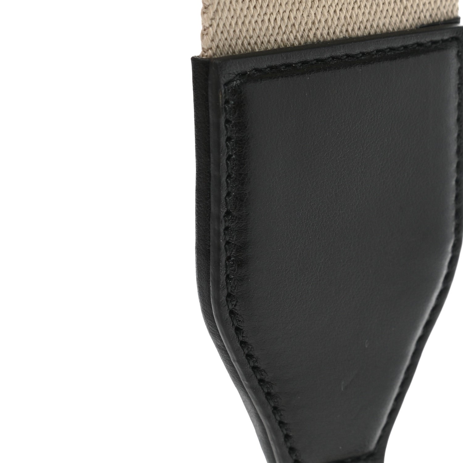 Gucci Canvas Shoulder Strap Black Beige 5 of 6