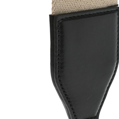 Gucci Canvas Shoulder Strap Black Beige 5 of 6