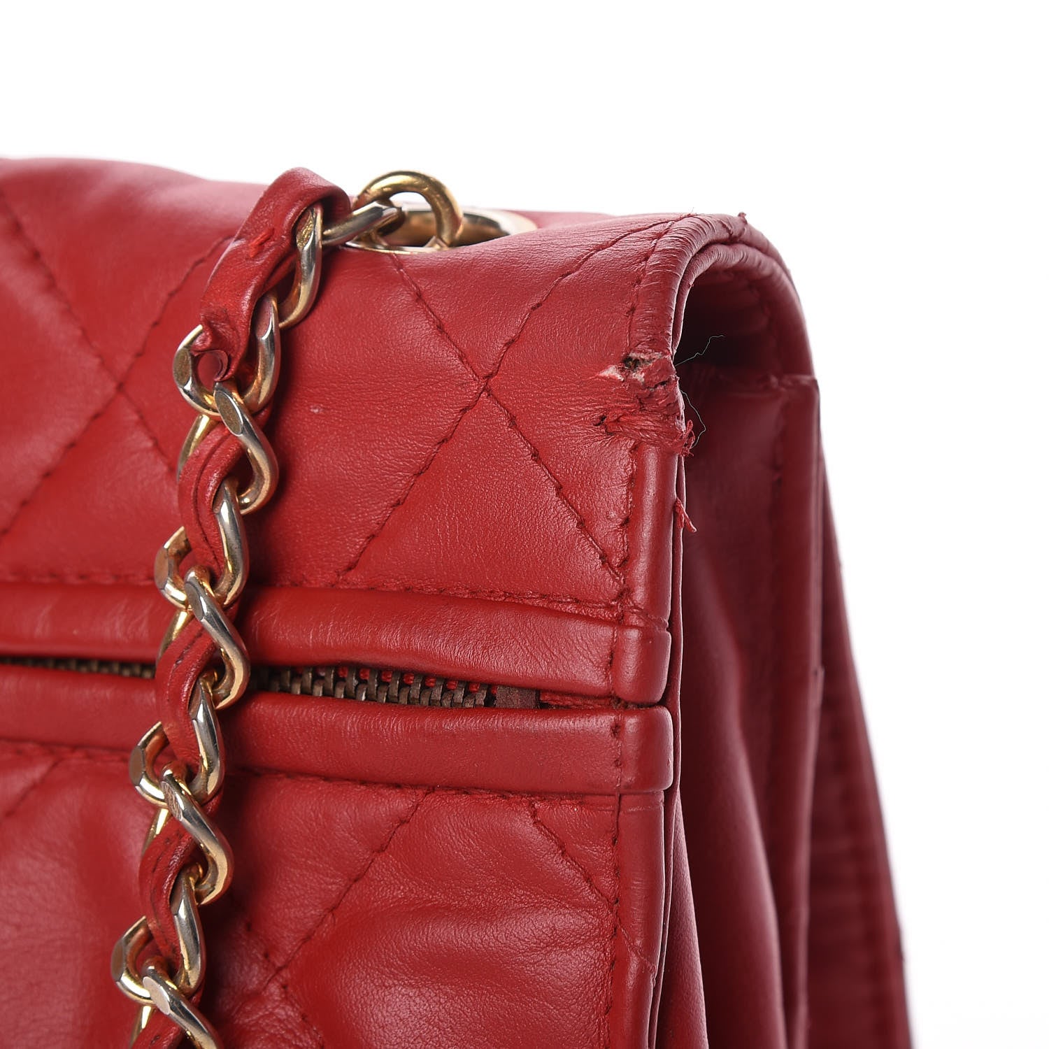Chanel Lambskin Quilted Flap Red 14 of 16