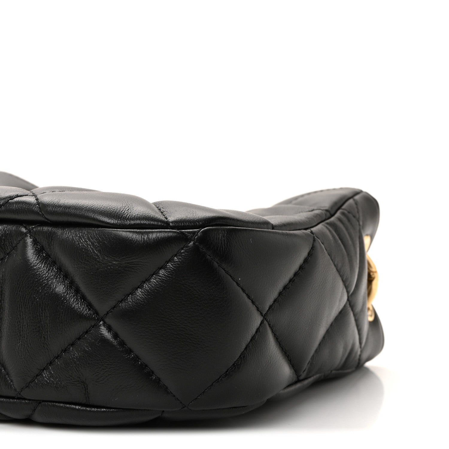 Chanel Lambskin Quilted Small Chain Hobo Black 10 of 11
