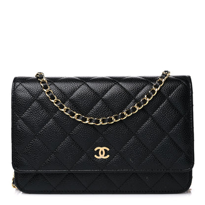 Chanel Caviar Quilted Wallet On Chain WOC Black 1 of 17