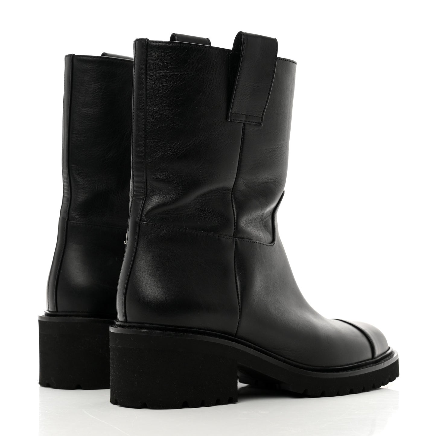 Calfskin CC Ankle Boots 36 Black