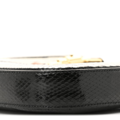 Gucci Snakeskin Small Jackie 1961 Hobo Black Beige 10 of 11