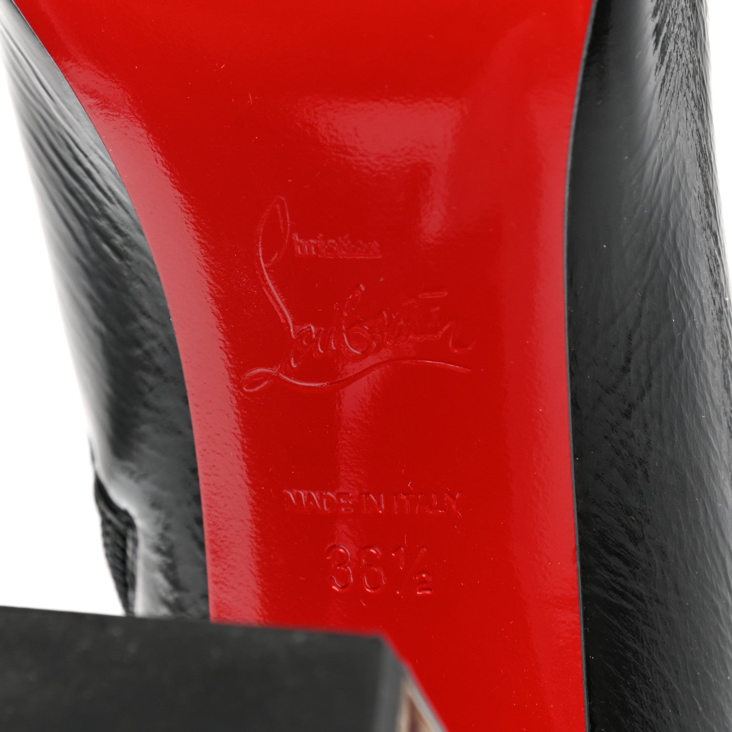 Christian Louboutin Patent Hilconico 85 Booties 36.5 Black 6 of 8