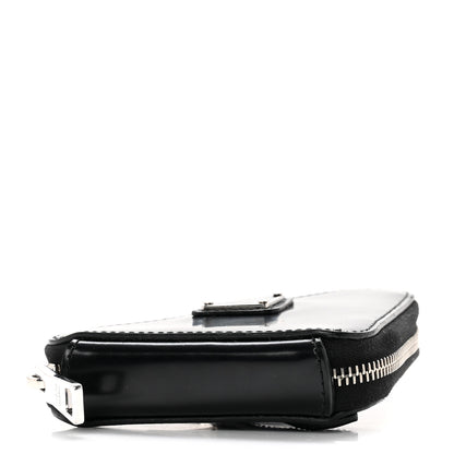 Prada Spazzolato Triangle Coin Pouch Bag Charm Black 4 of 7