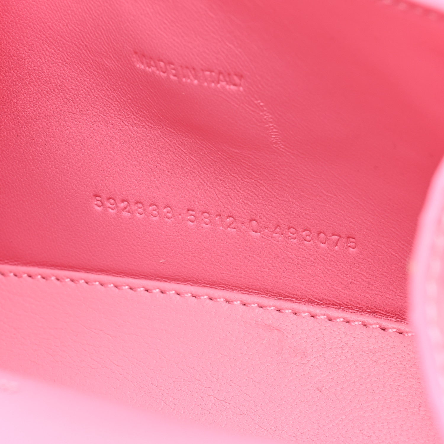 Balenciaga Shiny Calfskin Crocodile Embossed Hourglass Top Handle Bag XS Sweet Pink 7 of 10