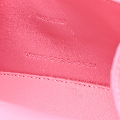 Balenciaga Shiny Calfskin Crocodile Embossed Hourglass Top Handle Bag XS Sweet Pink 7 of 10