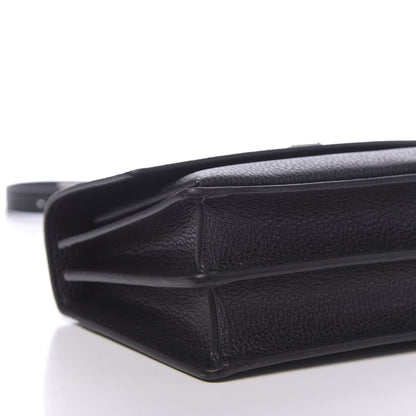 Saint Laurent Grained Calfskin Medium Monogram Sunset Satchel Black 8 of 9