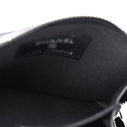 Chanel Lambskin Quilted Zip Coin Purse So Black 5 of 8