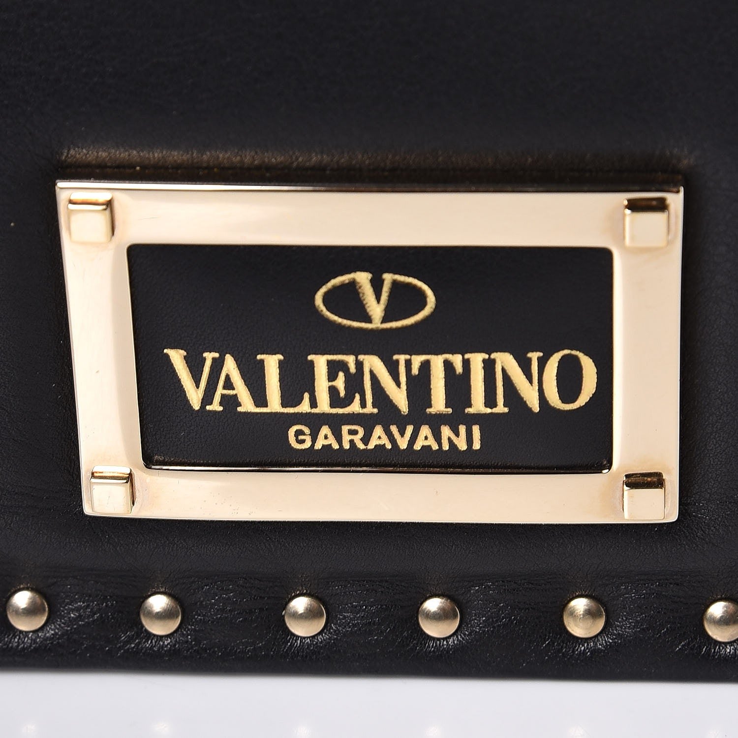 Valentino Garavani Vitello Rockstud Shoulder Satchel Black 7 of 7