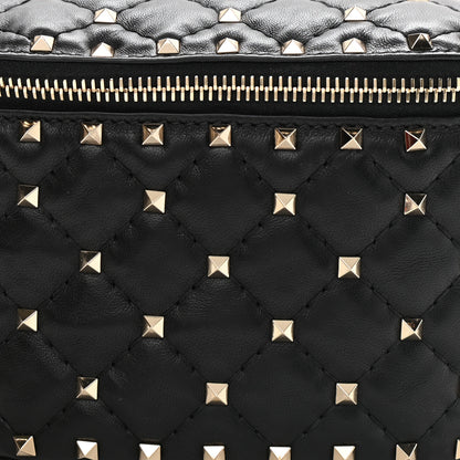 Valentino Garavani Lambskin Rockstud Spike Belt Bag 85 Black 9 of 11