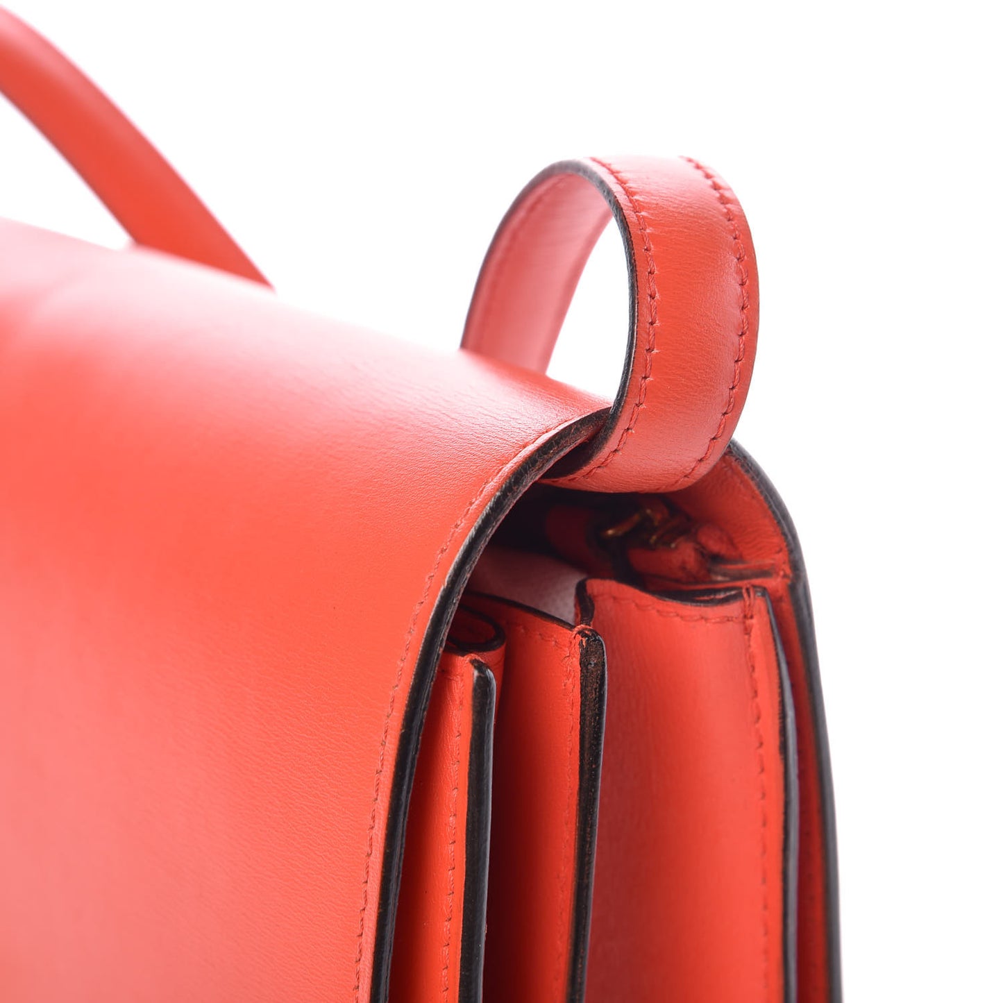 Box Calfskin Medium Classic Box Flap Bag Poppy