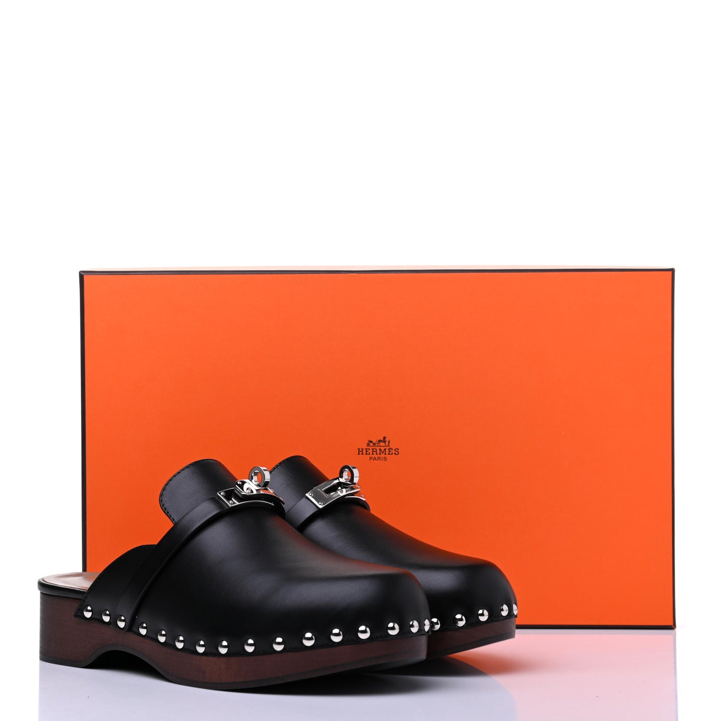Calfskin Carlotta Mules 38 Black