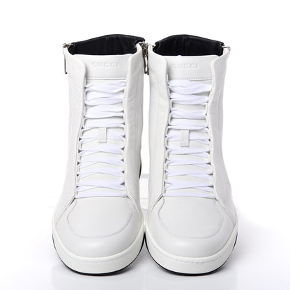 Gucci Calfskin Mens High Top Sneakers 9 White 5 of 11