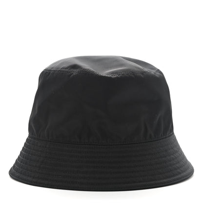 Prada Re-Nylon Metal Triangle Logo Mens Bucket Hat L Black 6 of 8