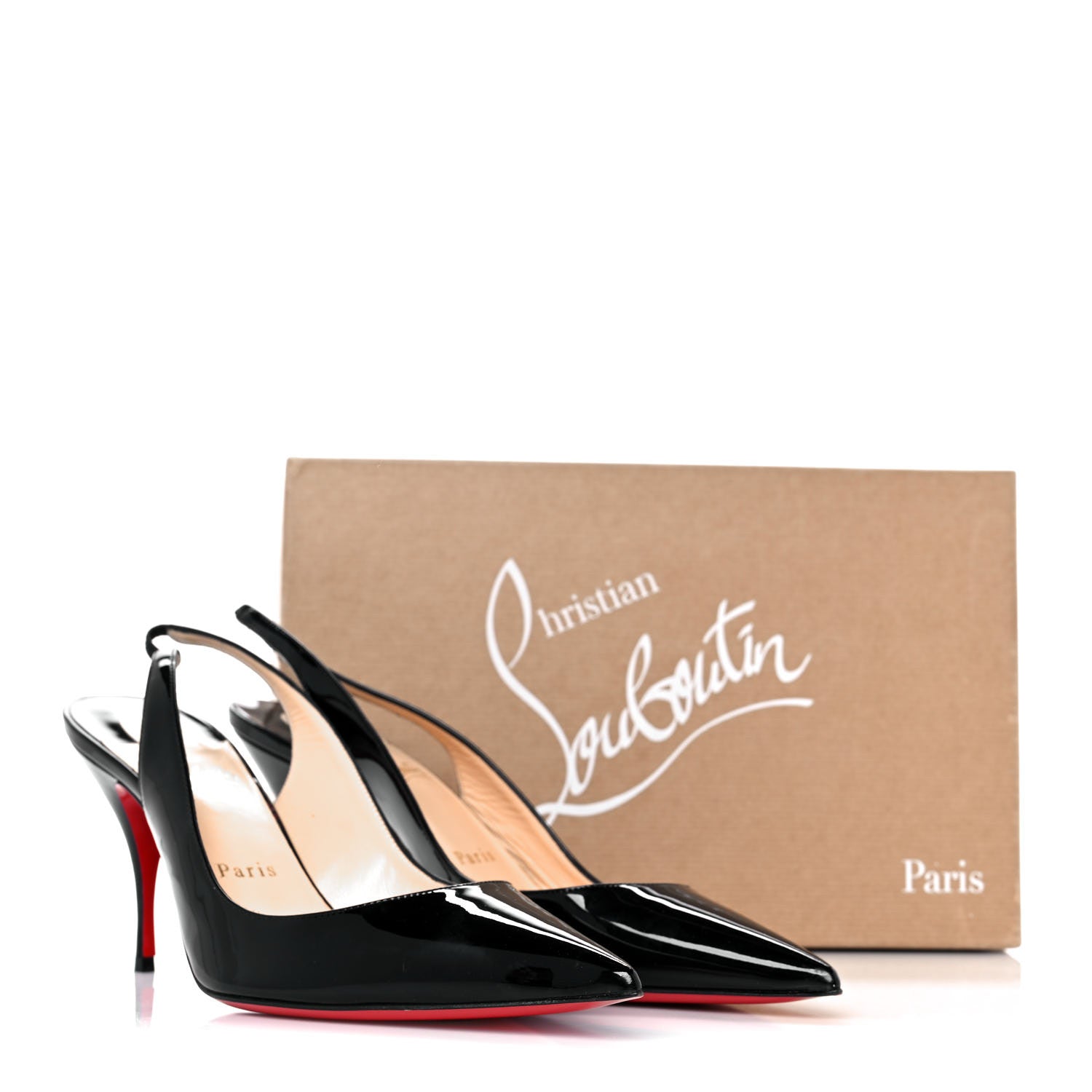 Christian Louboutin Patent Clare Sling 80 Pumps 40 Black 8 of 8