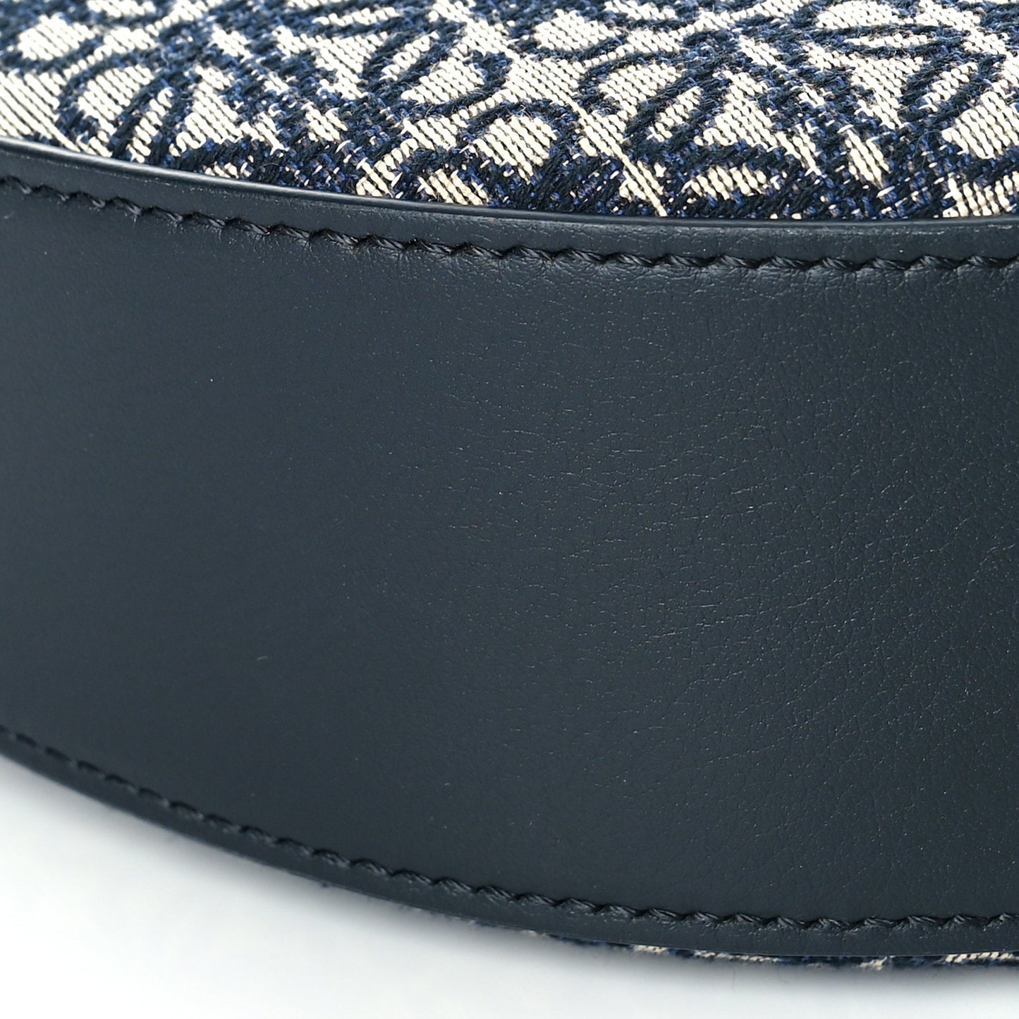 Jacquard Anagram Calfskin Small Luna Navy Black