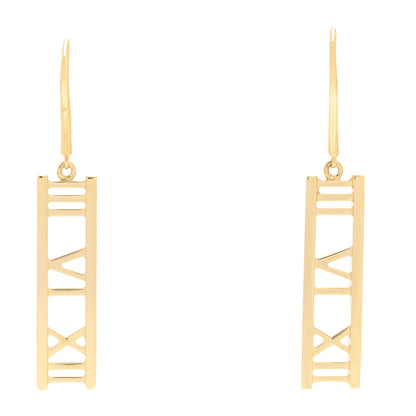 Tiffany 18K Yellow Gold Atlas Bar Drop Earrings 1 of 4
