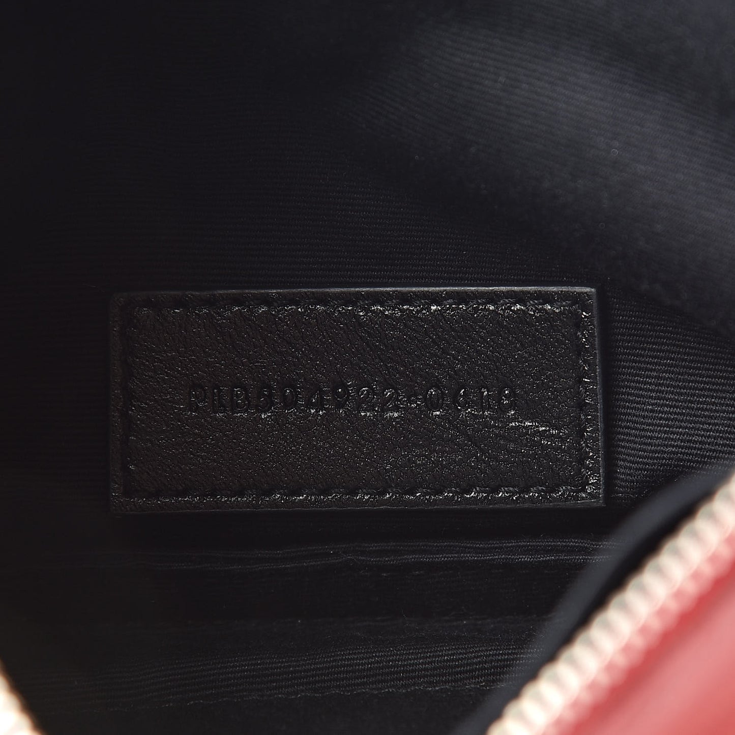Grain De Poudre Matelasse Chevron Monogram Bill Pouch Red
