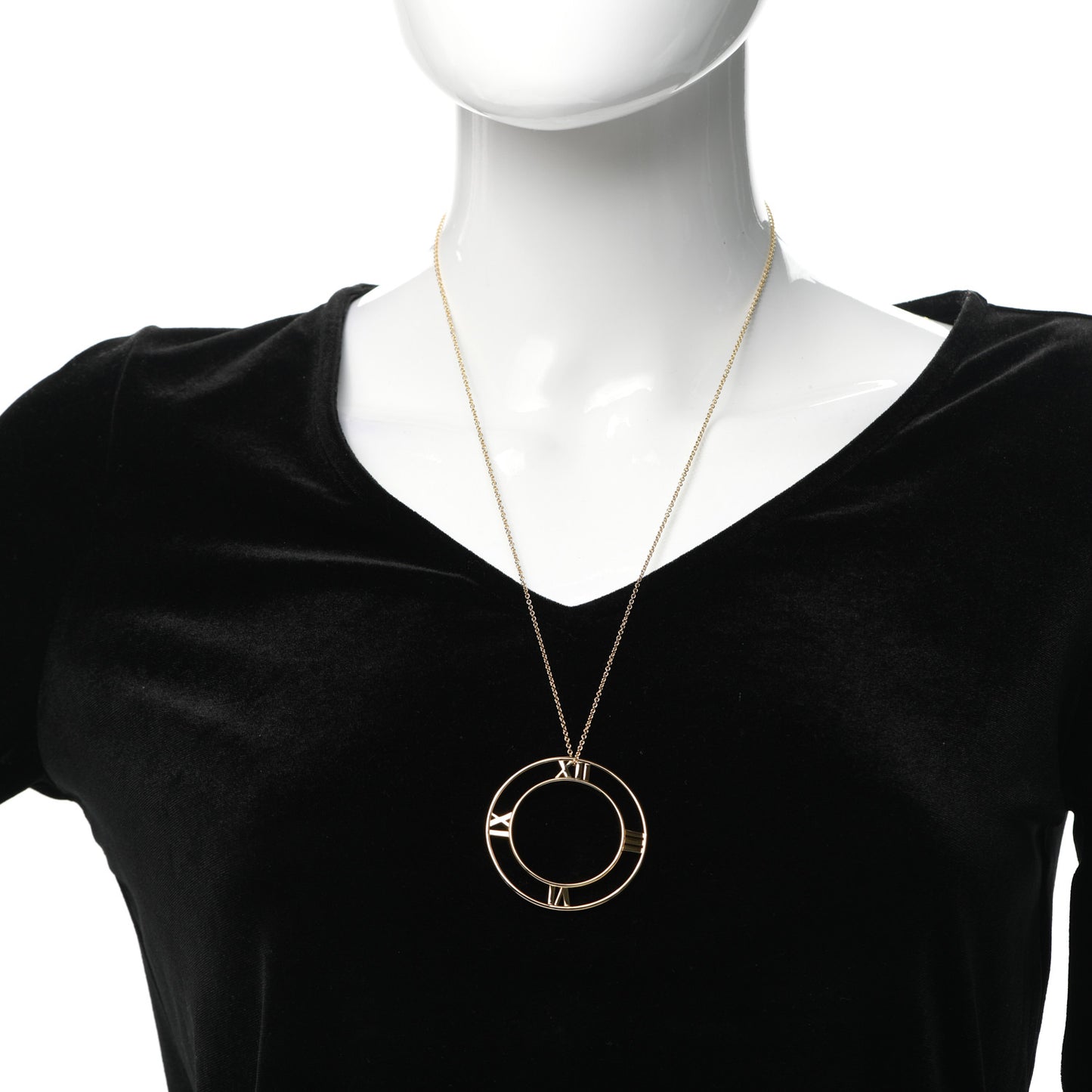 18K Yellow Gold Large Atlas Open Pendant Necklace