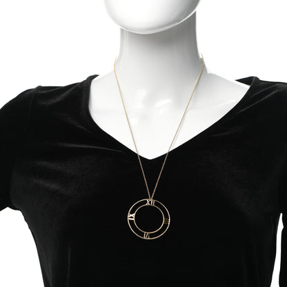 Tiffany 18K Yellow Gold Large Atlas Open Pendant Necklace 2 of 6