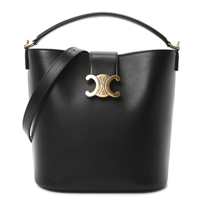 Celine Smooth Calfskin Triomphe Medium Louise Bag Black 1 of 11