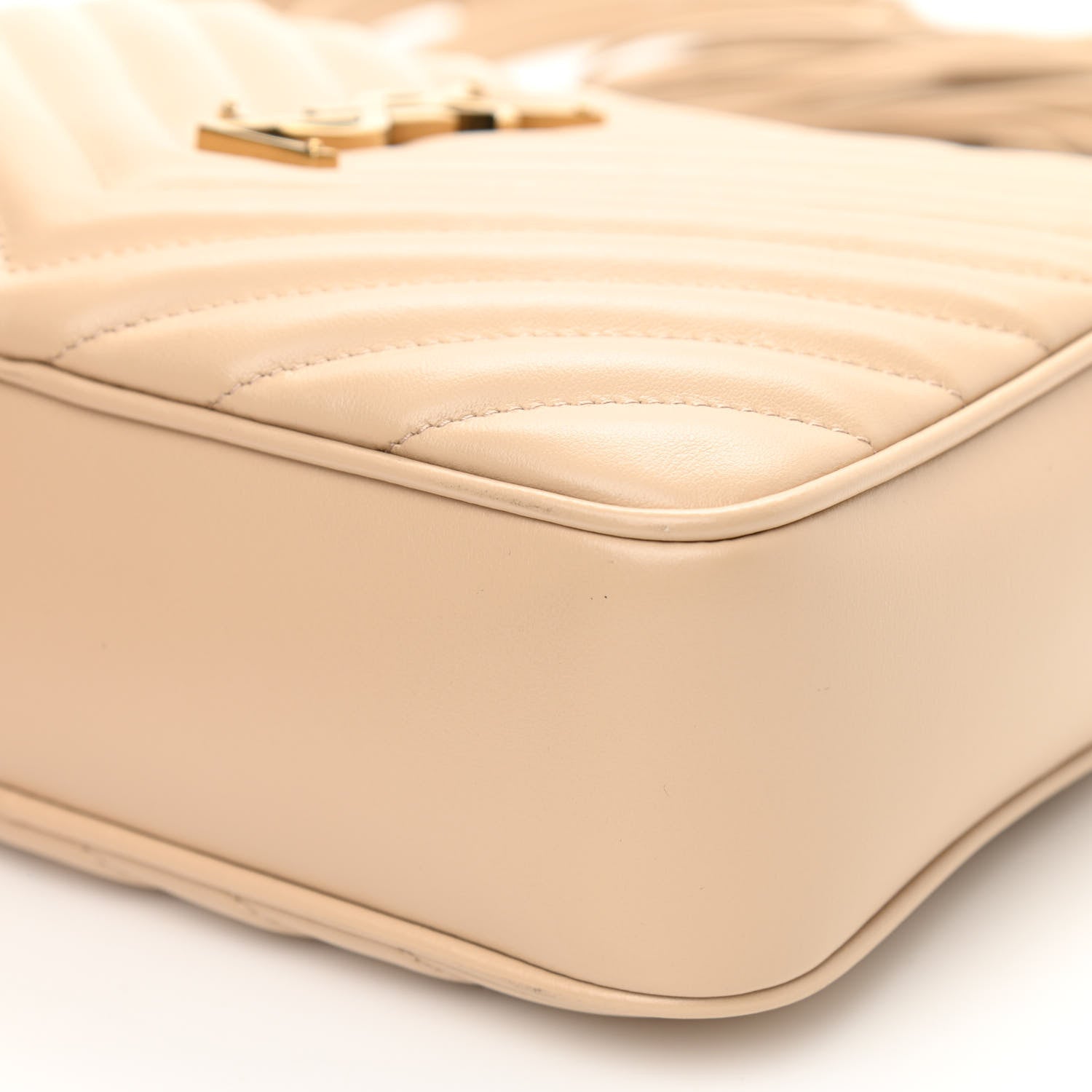 Saint Laurent Calfskin Matelasse Monogram Lou Camera Bag Nude Powder 8 of 8