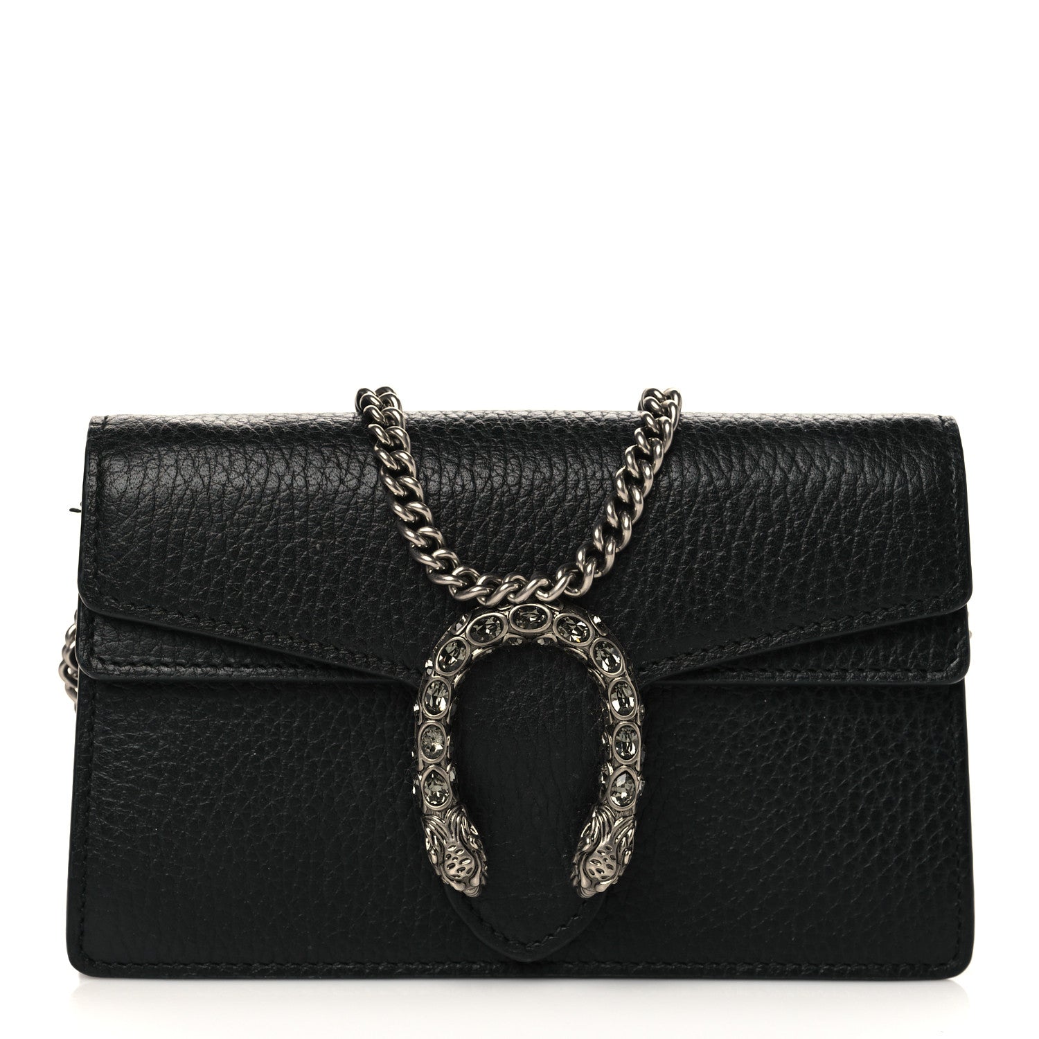Gucci Calfskin Super Mini Dionysus Shoulder Bag Black 1 of 7