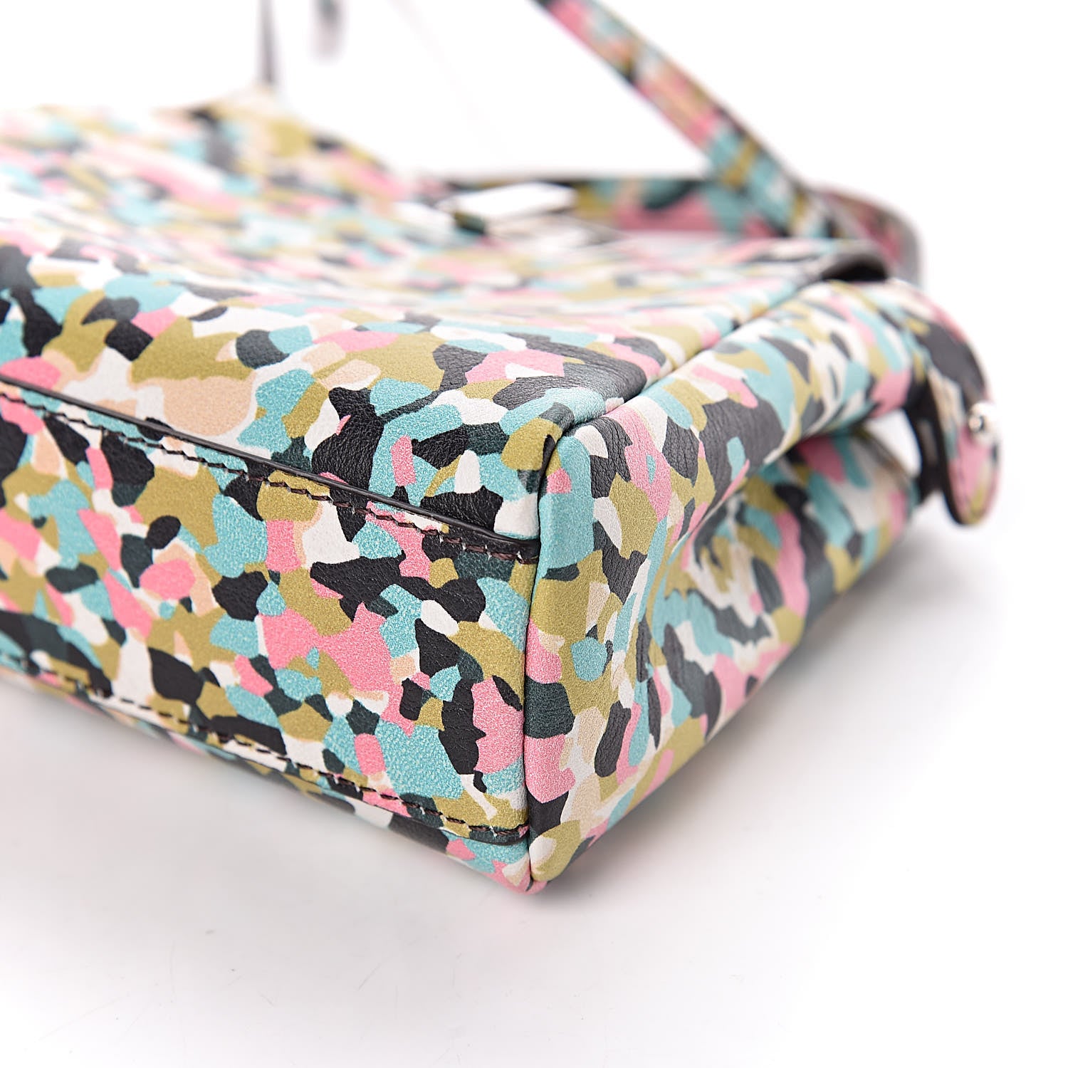 Fendi Vitello Seta Granite Micro Peekaboo Iconic Satchel Multicolor 9 of 9