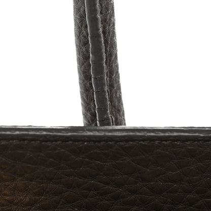 Saint Laurent Grained Calfskin Large Sac de Jour Carryall Earth 14 of 16