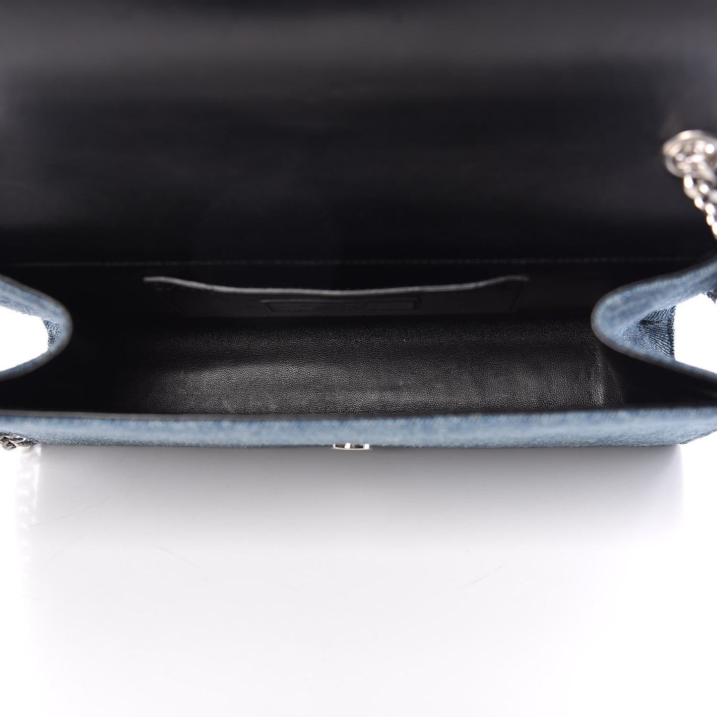 Denim Medium Classic Monogram Kate Satchel Light Blue