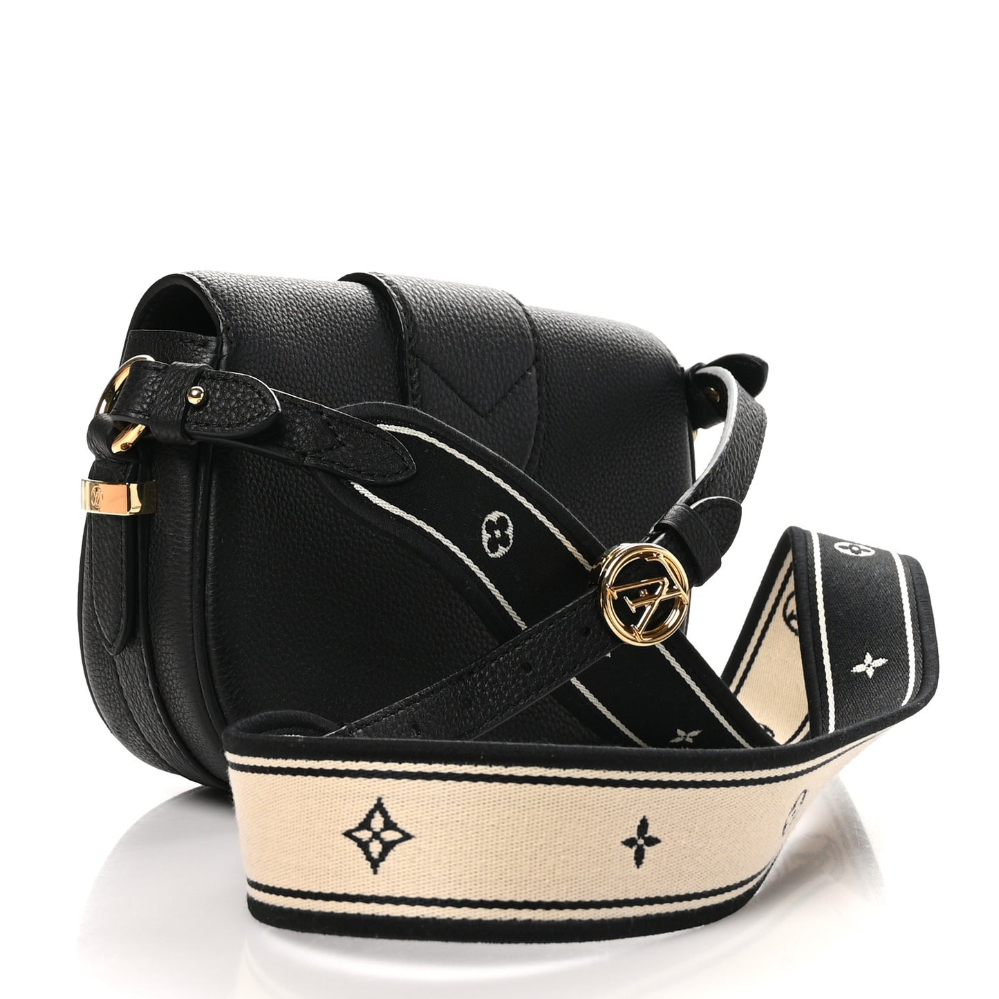 Grained Calfskin LV Pont 9 Soft PM Black
