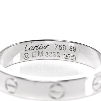 Cartier 18K White Gold 3.5mm LOVE Wedding Band Ring 59 8.75 4 of 4