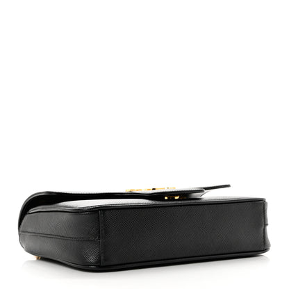 Prada Saffiano Flap Shoulder Bag Black 4 of 9