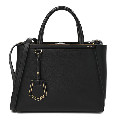 Fendi Vitello Elite Petite 2Jours Tote Black 1 of 8