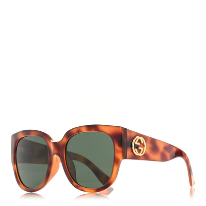 Gucci Acetate Square Frame Sunglasses GG0142SA Tortoise 1 of 9