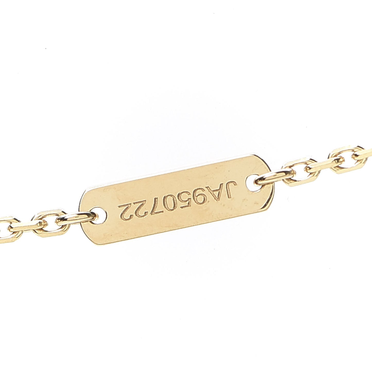 18K Yellow Gold Mother of Pearl Vintage Alhambra Pendant Necklace