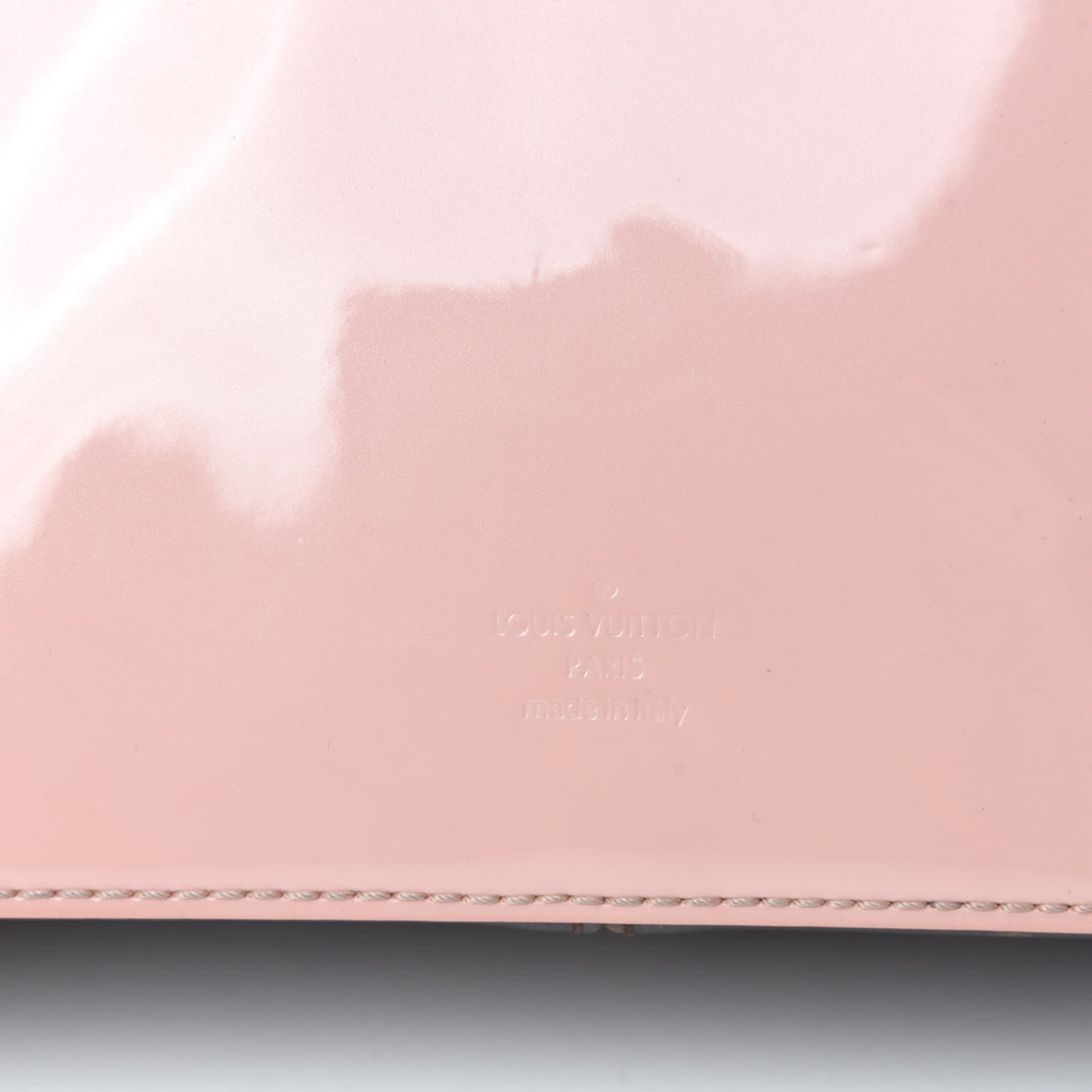 Patent Calfskin Monogram Cherrywood BB Rose Ballerine