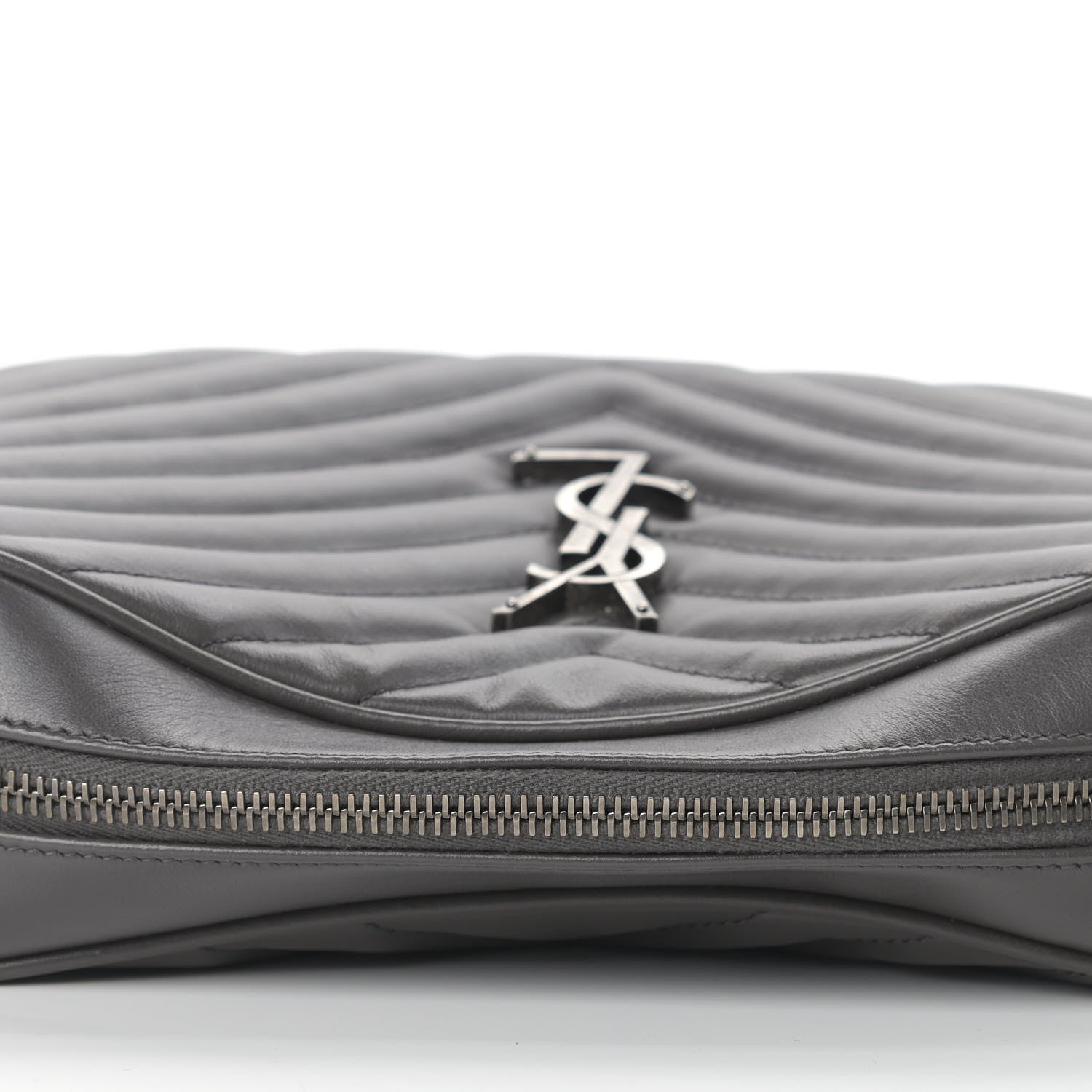 Saint Laurent Calfskin Matelasse Monogram Lou Camera Bag Grey 11 of 17