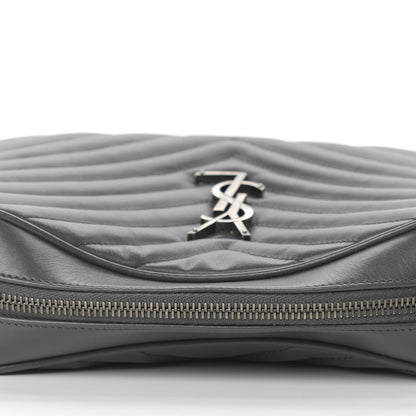 Saint Laurent Calfskin Matelasse Monogram Lou Camera Bag Grey 11 of 17