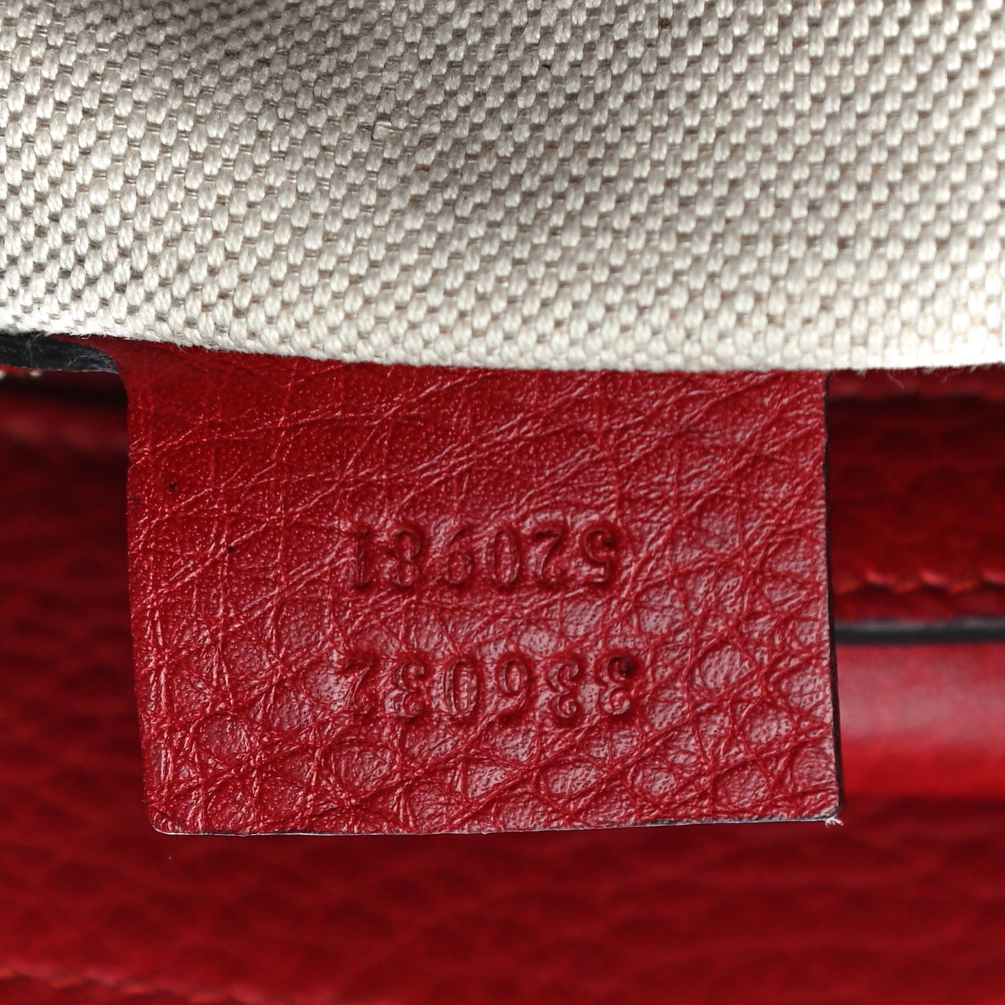 Calfskin Small Bamboo Shopper Tote Red
